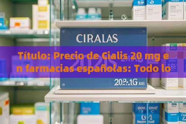 Título: Precio de Cialis 20 mg en farmacias españolas: Todo lo que necesita saber,Precio Cialis 20 mg en Farmacia España: Una Guía Completa para los Consumidores