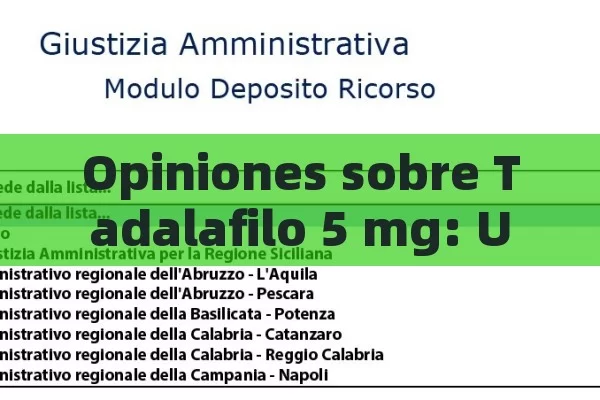 Opiniones sobre Tadalafilo 5 mg: Un análisis detallado