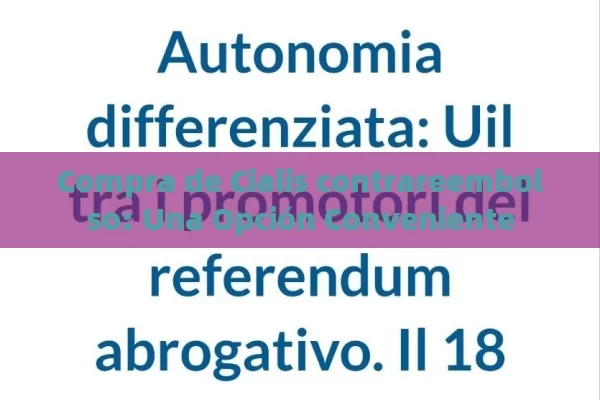 Compra de Cialis contrareembolso: Una Opción Conveniente